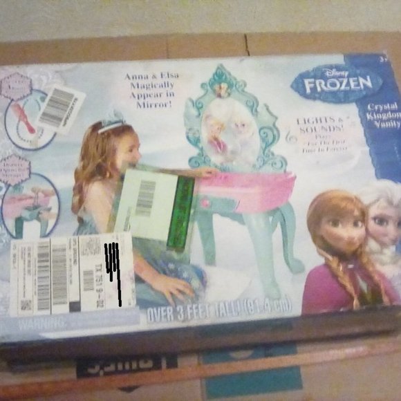 Disney Other - Rare Disney Frozen Crystal Kingdom Vanity Elsa Anna 3-feet Tall Girl Toy Table